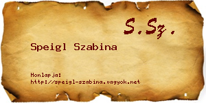 Speigl Szabina névjegykártya